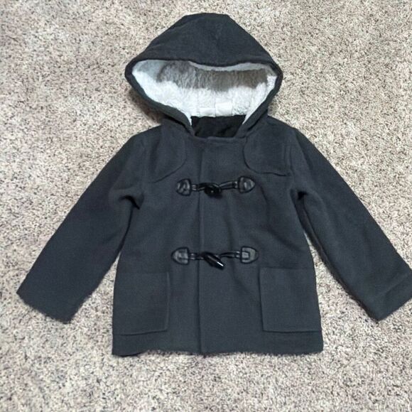 Kardashian Kids Other - Kardashian Kids Gray Duffle Coat‎ Hooded Winter Jacket 24 Months